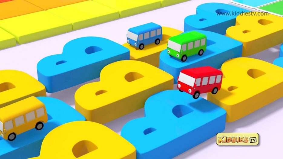 Wheels on the Bus Alphabets Rhyme | round and round | Kindergarten | Parents | Preschool  Kiddiestv