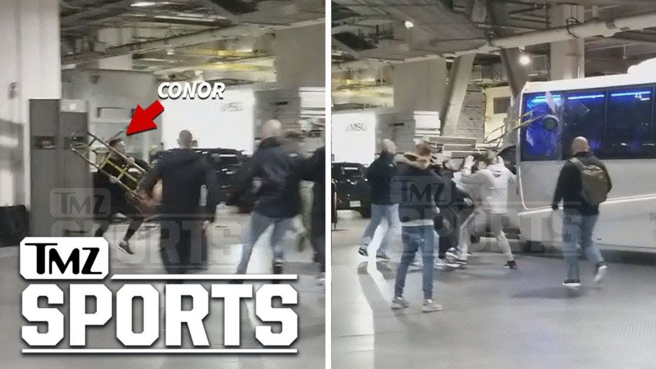 Insane Alternate Angle of Conor McGregor Bus Attack | TMZ Sports