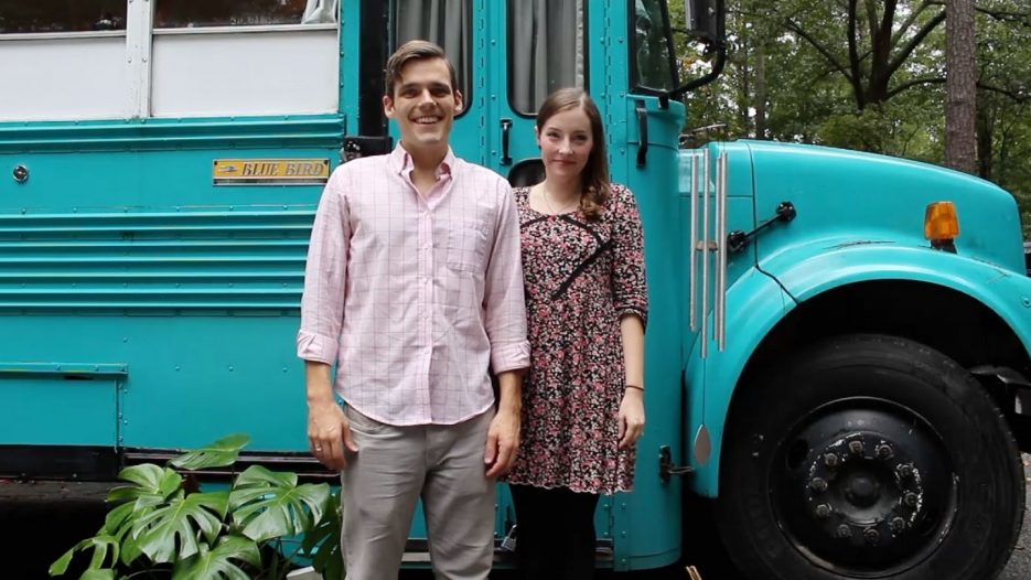 Julie and Andrew’s Converted School Bus Home