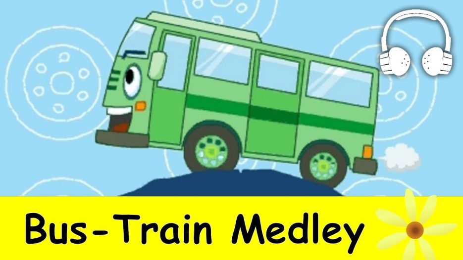 Wheels on the Bus &  Bus Train Medley | Nursery Rhymes Collection
