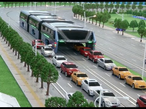 China’s Transit Elevated Bus Debuts at Beijing Intel High Tech Expo