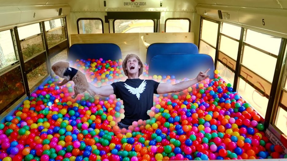 100,000 PLASTIC BALLS IN MY SCHOOL BUS! (driving)