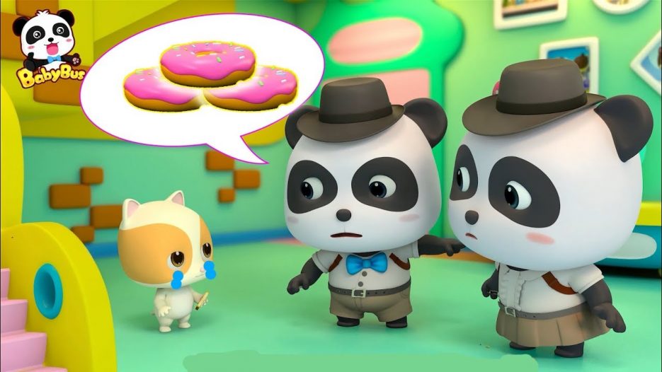 Did Kitten Timi Take the Donuts?  |  Baby Panda Detective | Kids Pretend Play | BabyBus Song