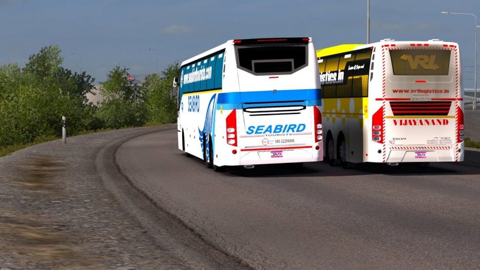 🔴 Extreme Bus Driving Skills India | Risky Overtake | Euro Truck Simulator 2 Best Volvo Bus Mod
