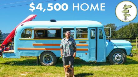 Young Man Builds Stunning School Bus Tiny House for Only $4,500 — Debt Free Mobile Home
