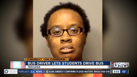 Indiana school bus driver lets kids drive bus