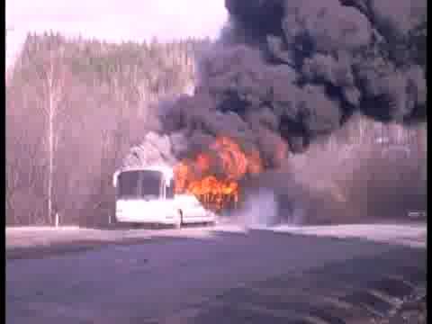 new bus on fire/сгорел за 5 минут новый курганский автобус